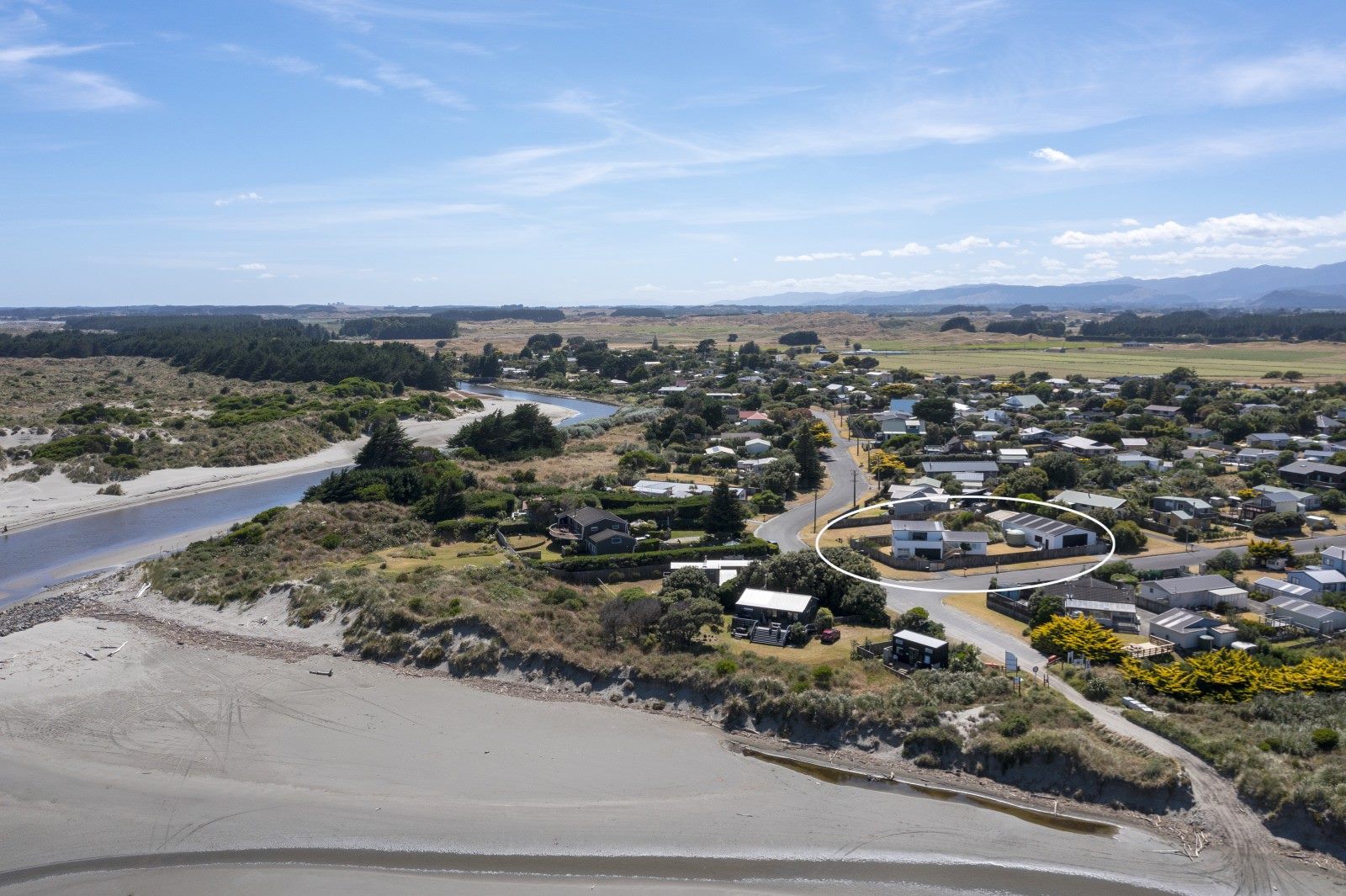 Aerial view of the property. 