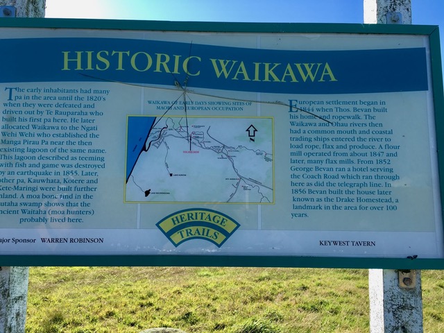 Historic Waikawa sign. 